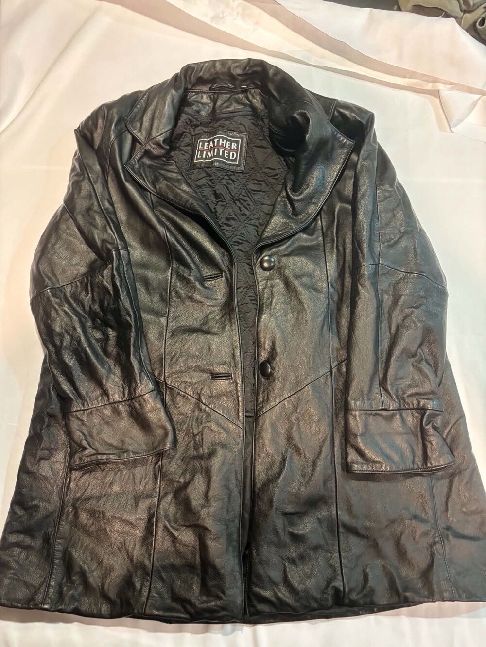 Leather Limited Women’s Black Genuine Leather Coat Jacket Thermolite Insulated M